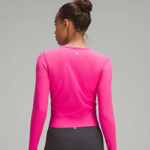 NWT Lululemon All It Takes Nulu Long-Sleeve Shirt Sonic Pink Size 4 - Picture 3 of 9